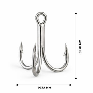 Üçlü İğne - Nikel Üçlü Kanca - Fishack 3210 - 5 Adet - No: 1/0