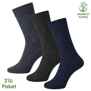 Bambu Erkek Soket Çorap - 3 Çift - Dikişsiz - Bakü - 17672 - Set 1