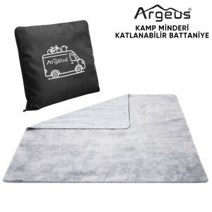 Kamp Minderi & Katlanabilir Polar Kamp Battaniyesi - Argeus - Siyah