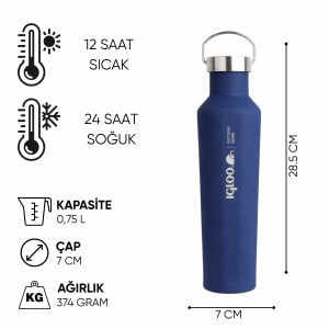 Çelik Mug Termos - Igloo - Pentagon - 750ml - Lacivert - 205792