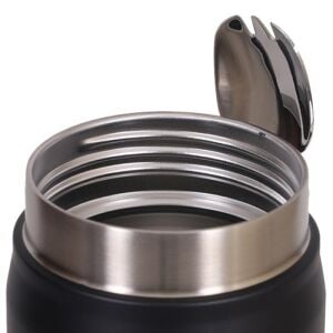 Classic Legendary Kaşıklı Yemek Termosu Siyah | 0.4L