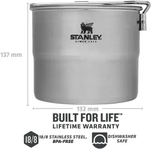 Stanley Adventure Paslanmaz Çelik İki Kişilik Pişirme Seti