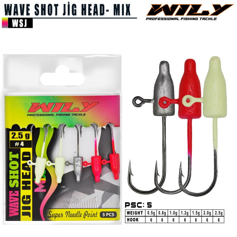 Wily Wave Shot Jighead Mix