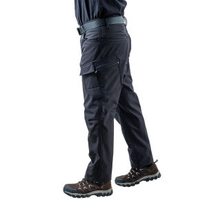 İçi Polarlı Softshell Pantolon - Su Rüzgar Geçirmez - Savage - Siyah