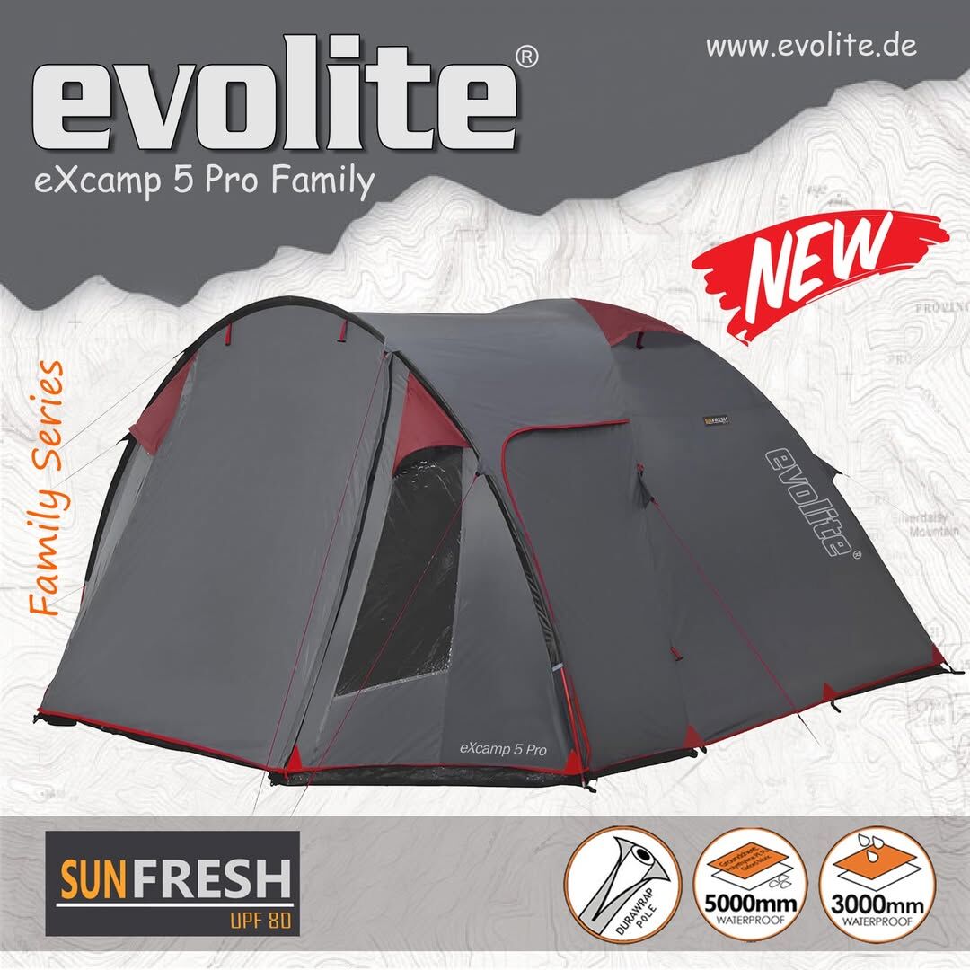 Evolite Excamp 5 Pro Sun Fresh Aile Çadırı UPF80