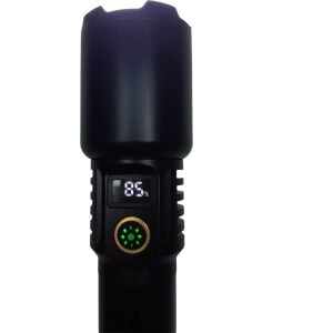 Gold Silver Led'li Çok Fonksiyonlu USB şarjlı El Feneri GS-3600