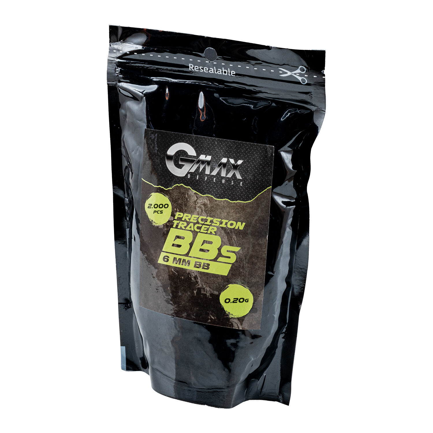 Plastik İzli Bilye 6mm - 0.20 gr - Fosforlu - 2000'li Poşet