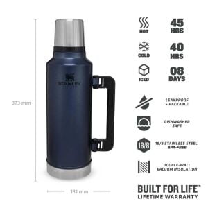 Stanley Klasik Vakumlu Paslanmaz Çelik Termos 1.9 Lt Lacivert