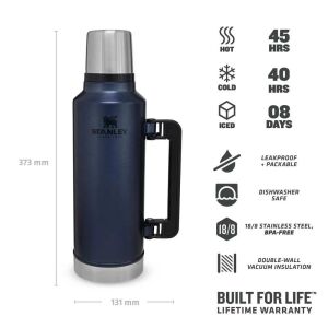 Stanley Klasik Vakumlu Paslanmaz Çelik Termos 1.9 Lt Lacivert