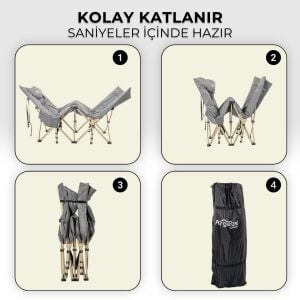Katlanır Kamp Yatağı - Kampet - Haven - Taşıma Çantalı