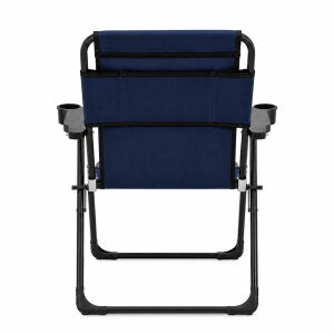 Katlanır Piknik ve Kamp Sandalyesi - Bardaklıklı - Rock Plus - Linen Lacivert
