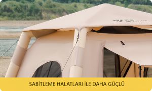 Otomatik Şişme Kamp Çadırı 4 kişilik - Manuel Hava pompalı