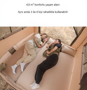 Otomatik Şişme Kamp Çadırı 4 kişilik - Manuel Hava pompalı