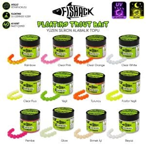 Yüzen Silikon Alabalık Topu - Fishack EggX - 40 Adet - Peynir Kokulu