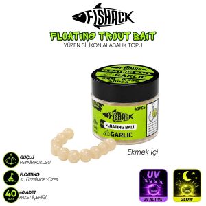 Yüzen Silikon Alabalık Topu - Fishack EggX - 40 Adet - Sarımsak Kokulu