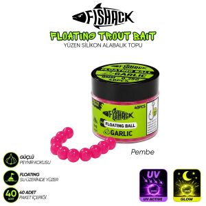 Yüzen Silikon Alabalık Topu - Fishack EggX - 40 Adet - Sarımsak Kokulu