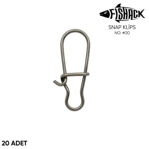 Snap Klips - Fishack - Paslanmaz Çelik - 20 Adet - No: #00