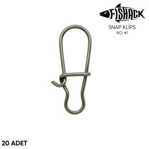 Snap Klips - Fishack - Paslanmaz Çelik - 20 Adet - No: #1