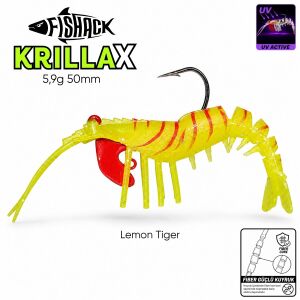 Silikon Karides Yem Fishack Krillax - UV Boyalı - 5,9g 50mm