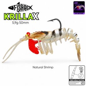 Silikon Karides Yem Fishack Krillax - UV Boyalı - 5,9g 50mm