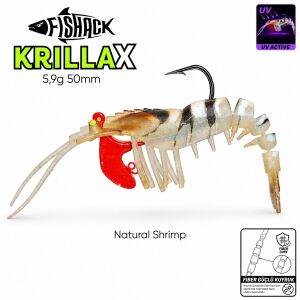 Silikon Karides Yem Fishack Krillax - UV Boyalı - 11g 70mm