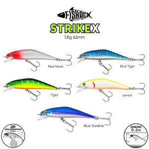 Maket Balık - Fishack StrikeX - Sinking - 3D Hologram Paint - 7,8g 62mm
