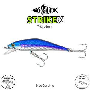 Maket Balık - Fishack StrikeX - Sinking - 3D Hologram Paint - 7,8g 62mm