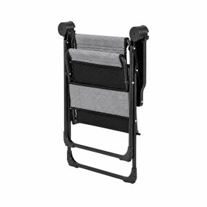 Katlanır Piknik ve Kamp Sandalyesi - Bardaklıklı - Rock Plus - Linen Gri