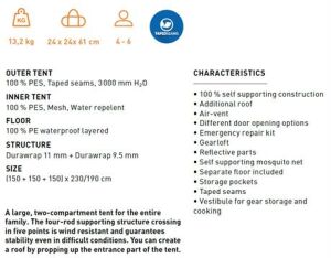 Trimm Comfort II 4 Kişilik Çadır