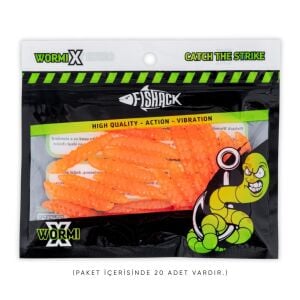 Silikon Kurt Yem - Fishack - 35mm - Peynir Kokulu - 20 Adet - UV ve Glow Silikon