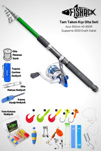 Tam Takım Kıyı Olta Seti - 300cm Kamış 40-80GR / 5000'lik Suppeme Olta Makinesi