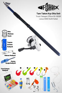 Tam Takım Kıyı Olta Seti - 270cm Kamış 50-1000GR / 5000'lik Lexus Olta Makinesi