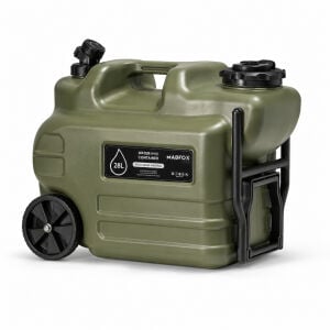 Tekerlekli Musluklu Su Bidonu - Madfox Galon Air PE - 28 Litre - Yeşil - 387060