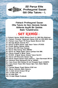 Fishack 23 Parça Elite Sazan (Carp) Olta Seti L - 3.30MT / 100-300GR