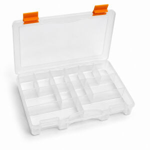 Organizer Kutu - Şeffaf Malzeme Kutusu - 12 Bölmeli 9'' - (ASR-2063)