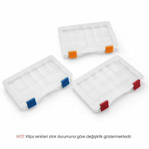 Organizer Kutu - Şeffaf Malzeme Kutusu - 12 Bölmeli 9'' - (ASR-2063)