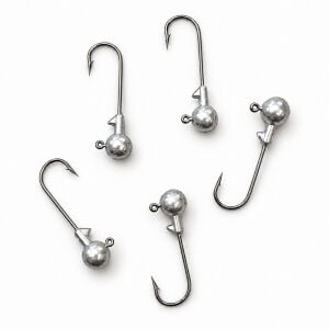 Jighead - Zoka - Kurşunlu Olta İğnesi - Gümüş - 5 Adet - 5 gr