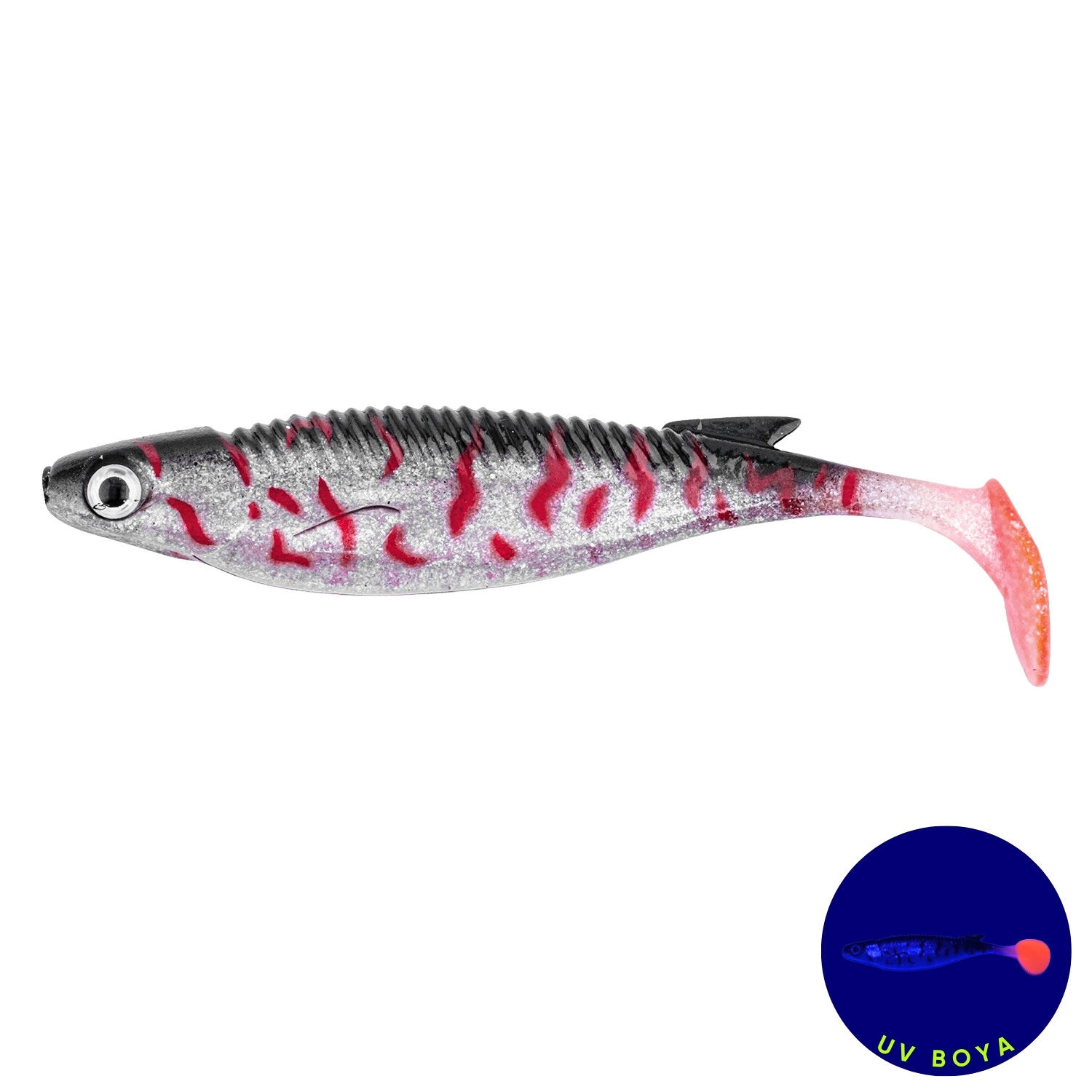 Silikon Balık - 10g 100mm - Fishack PredatorX - UV Boyalı - Venom