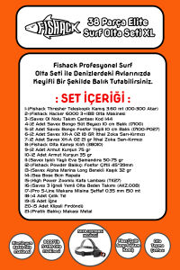 Fishack 38 Parça Surf Elite Deniz Olta Seti XL - 3.60MT / 100-300GR