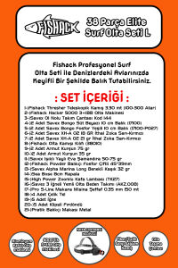 Fishack 38 Parça Surf Elite Deniz Olta Seti L - 3.30MT / 100-300GR