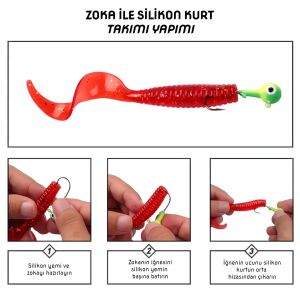 Silikon Kurt Yem - 60mm - Hardal - Yumy (18065-SM024-07)