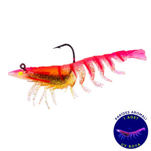 Silikon Karides Yem - 7g 75mm - Fishack Krillax - UV Boyalı - Candy Shrimp