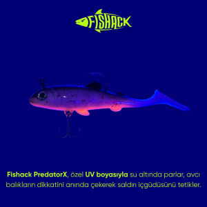 Silikon Balık - 15g 100mm - Üçlü İğneli - Fishack - UV Boyalı - Ember