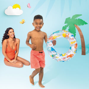 Çocuk Yüzme Simidi - Intex - Desenli - 51 cm (59230)