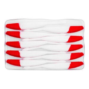 Silikon Kurt Yem - 3,3g 95mm - Fishack WormiX - 1 Adet - Red White