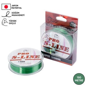 Yeşil Olta Misinası - Japon Materyal - 150 Metre - Pro S-Line - 0,16mm