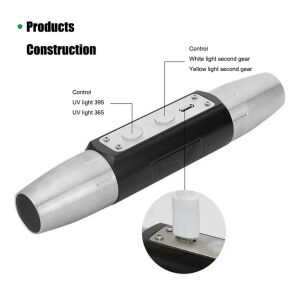 Uv Ledli El Feneri - Powerdex - Su Geçirmez - 20 W - Siyah - PD-9007
