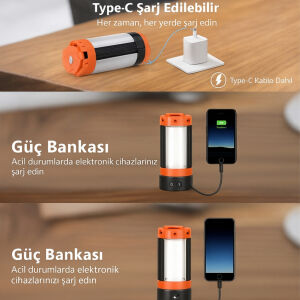 Şarj Edilebilir Çok Amaçlı Led Aydınlatma - Wison - 3500 Lümen