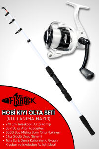 Hobi Kıyı Olta Takımı - 270cm 50-150 gr Kamış + 5000'lik Olta Makinesi (Trv)