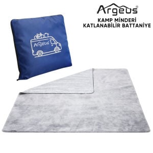 Kamp Minderi & Katlanabilir Polar Kamp Battaniyesi - Argeus - Mavi